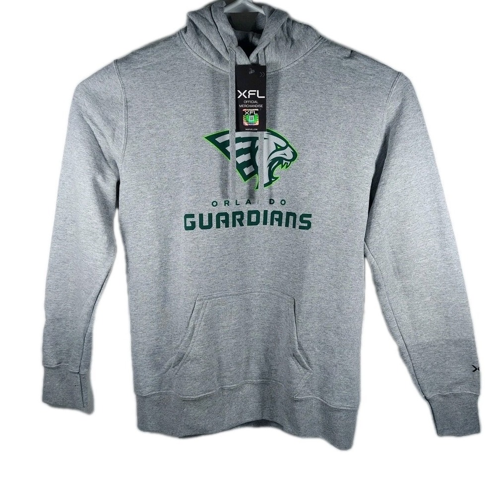 XFL Women's Size S - Orlando Guardians Lockup Logo Grey Hoodie